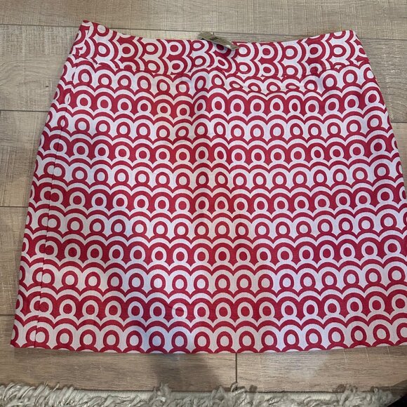 ANN TAYLOR SIZE 18 WOMENS SKIRT NEW PINK AND WHITE - Picture 2 of 10